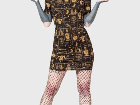 Killstar - Folk Horror Bodycon Black - Dress Fashion