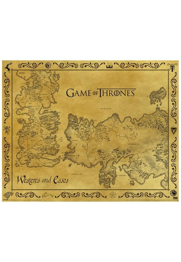 Game Of Thrones - Antique Map Mini - Poster Online now