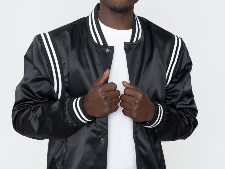 Urban Classics - Satin College Black - College Jacket Online Sale