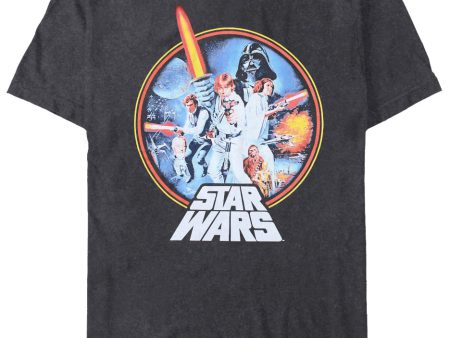 Star Wars - Retro Circle Acid Wash - T-Shirt Fashion