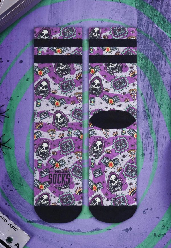 American Socks - Horror Time Mid High Purple - Socks Hot on Sale