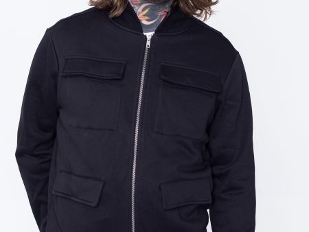 Urban Classics - M65 Sweat Bomber Black - Jacket on Sale