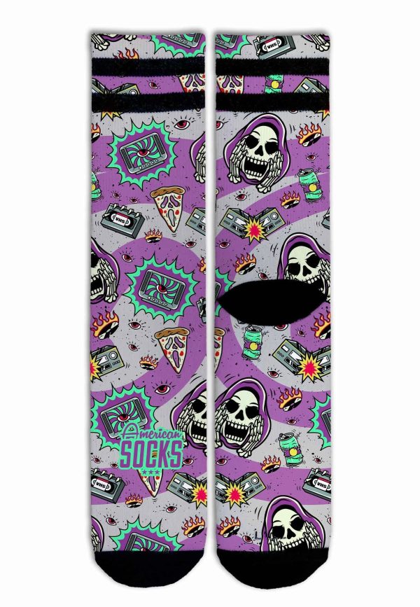 American Socks - Horror Time Mid High Purple - Socks Hot on Sale