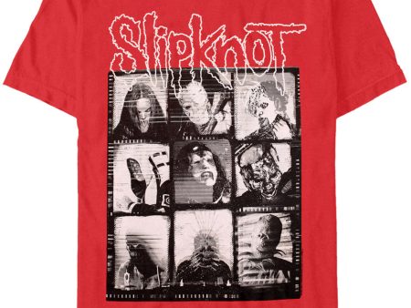 Slipknot - Grid Photo Red - T-Shirt Discount