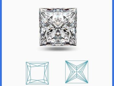 Certified 1.05CT H VS2 Princess Cut Diamond Sale