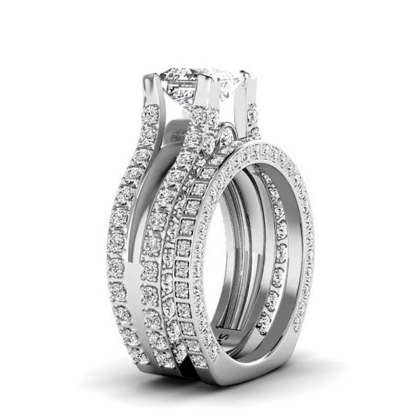 1.90-4.40 CT Round & Princess Cut Lab Grown Diamonds - Bridal Set Online