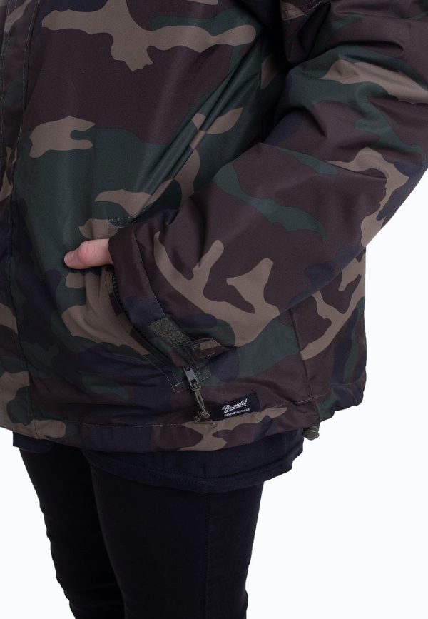 Brandit - Frontzip Woodland - Windbreaker For Cheap