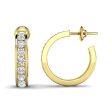 0.75-1.50 CT Round Cut Diamonds - Hoop and Drop Earrings on Sale