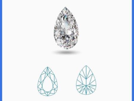 0.30CT I-J VS Pear Cut Diamond MDL#D9225-9 Online now