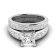 2.50-5.00 CT Princess Cut Lab Grown Diamonds - Bridal Set For Cheap