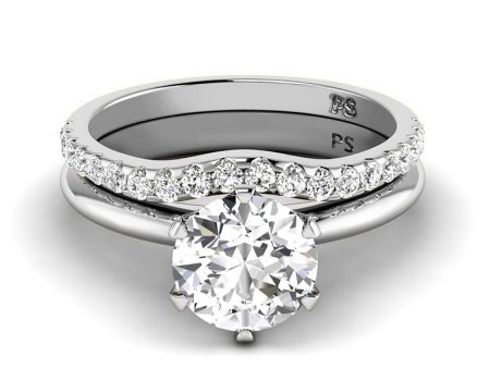 0.75-3.25 CT Round Cut Lab Grown Diamonds - Bridal Set on Sale