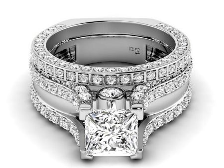 1.90-4.40 CT Round & Princess Cut Lab Grown Diamonds - Bridal Set Online