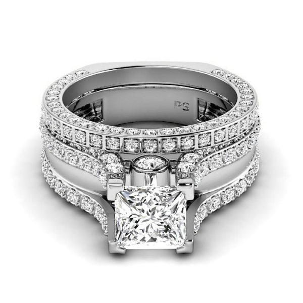 1.90-4.40 CT Round & Princess Cut Lab Grown Diamonds - Bridal Set Online