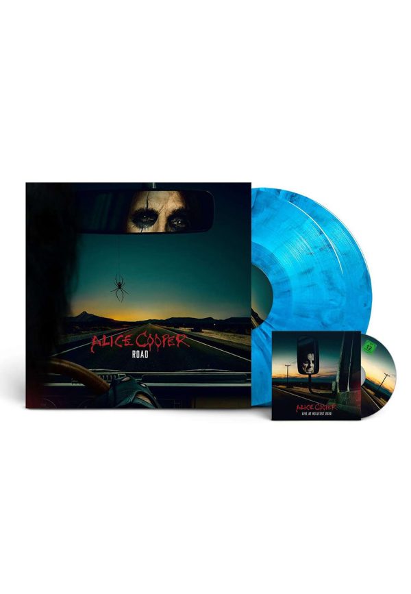 Alice Cooper - Road Ltd. Blue Black - Marbled 2 Vinyl + DVD Online Hot Sale