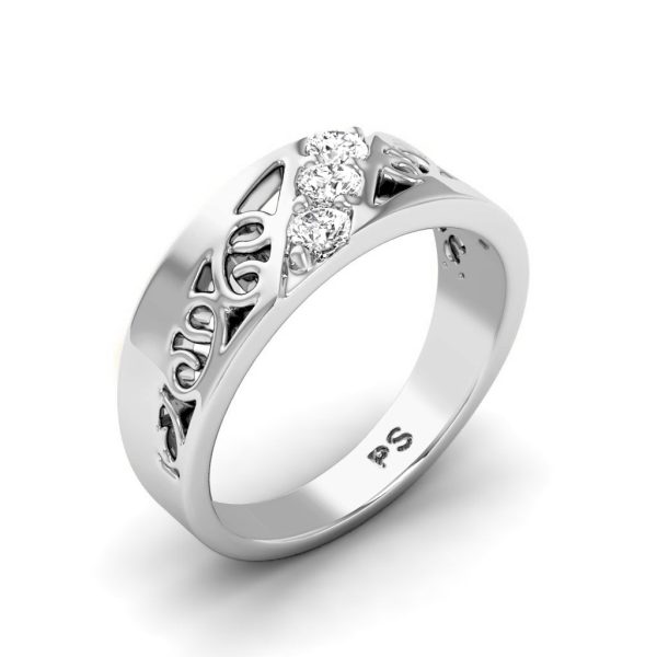 0.15 CT Round Cut Lab GrownDiamonds - Wedding Band For Discount