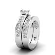 2.30-4.80 CT Princess Cut Lab Grown Diamonds - Bridal Set Online Sale