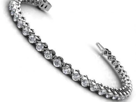 2.00-6.00 CT Round Cut Diamonds - Tennis Bracelet Fashion