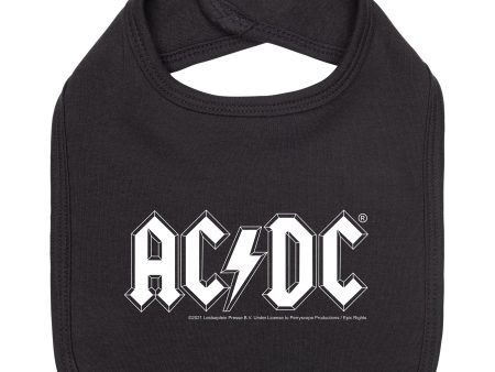 AC DC - Logo Black White - Baby Bib Online Hot Sale