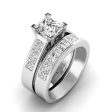 2.35-4.85 CT Princess Cut Lab Grown Diamonds - Bridal Set Fashion