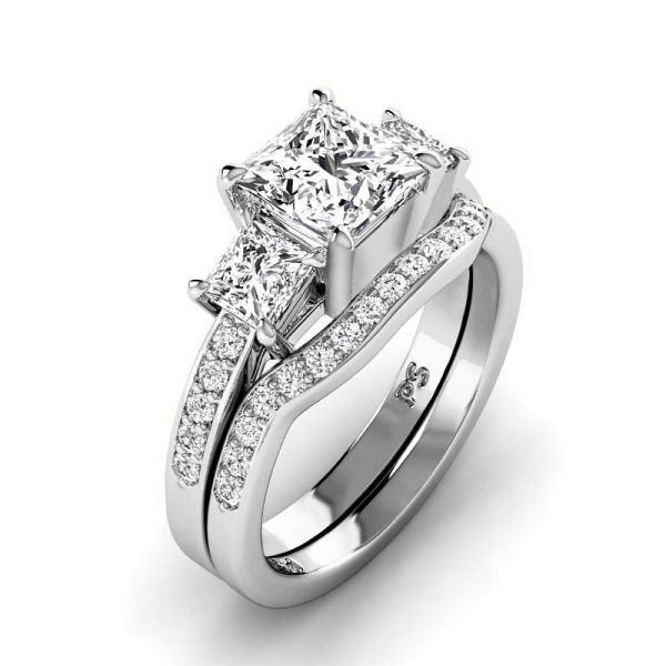 1.55-4.05 CT Round & Princess Cut Lab Grown Diamonds - Bridal Set Online