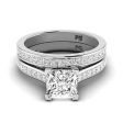 1.55-4.05 CT Princess Cut Lab Grown Diamonds - Bridal Set For Cheap