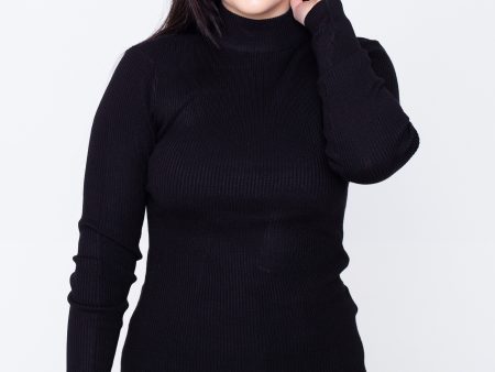 Urban Classics - Rib Knit Turtelneck Black - Pullover Supply