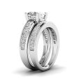 2.50-5.00 CT Princess Cut Lab Grown Diamonds - Bridal Set For Cheap