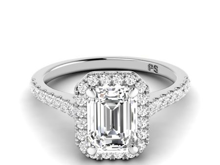 0.95-3.45 CT Round & Emerald Cut Lab Grown Diamonds - Halo Ring Hot on Sale