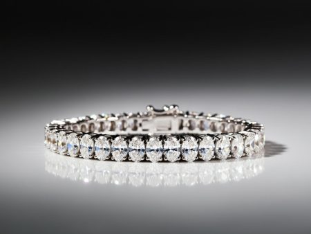 9.00-16.50 CT Oval Cut Lab Grown Diamonds - Tennis Bracelet For Cheap