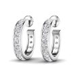 0.75-1.50 CT Round Cut Diamonds - Hoop and Drop Earrings on Sale