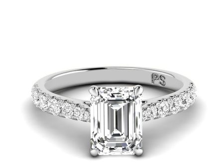 0.85-3.35 CT Round & Emerald Cut Lab Grown Diamonds - Engagement Ring on Sale