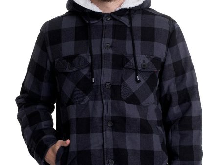 Brandit - Lumberjacket Hooded Black Grey - Jacket Sale