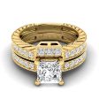 1.25-3.75 CT Princess & Round Cut Lab Grown Diamonds - Bridal Set Discount