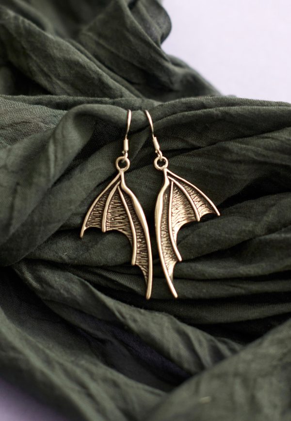 etNox - Bat Wings Silver - Earrings Hot on Sale