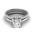 0.75-3.25 CT Round & Princess Cut Lab Grown Diamonds - Bridal Set For Sale