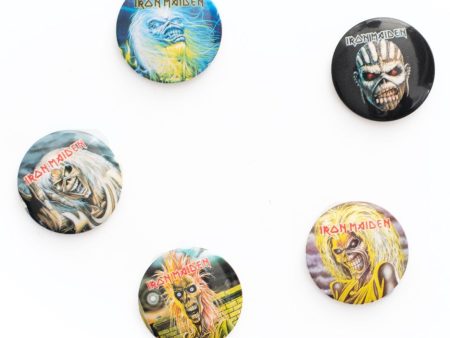 Iron Maiden - The Faces Of Eddie Pack Of 5 - Button Set For Sale