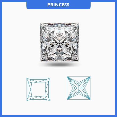 0.25CT J-K VS2-SI1 Princess Cut Diamond MDL#D9056-2 Online now