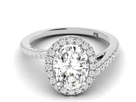 0.85-3.35 CT Round & Oval Cut Lab Grown Diamonds - Halo Ring For Cheap