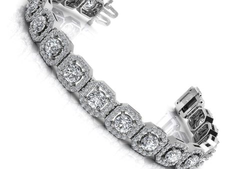 13.50-13.50 CT Round Cut Diamonds - Diamond Bracelet Online now