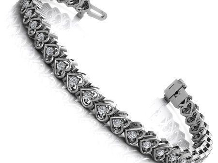 1.00-2.00 CT Round Cut Diamonds - Diamond Bracelet Online Sale