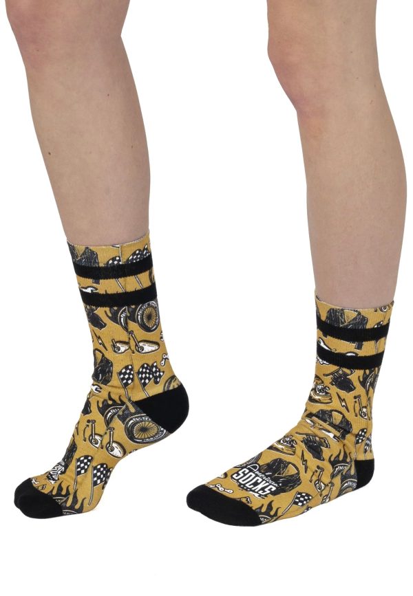 American Socks - Cafe Racer Mid High Yellow - Socks Online now