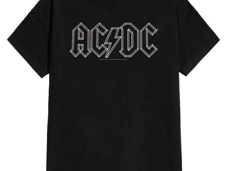 AC DC - Outline Logo - T-Shirt For Cheap