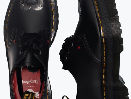 Dr. Martens x Betty Boop - 1461 Quad Black Smooth - Girl Shoes For Cheap