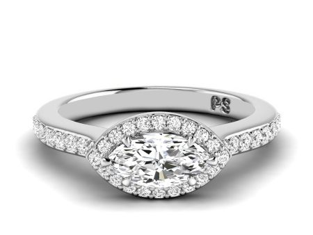 0.80-3.30 CT Round & Marquise Cut Lab Grown Diamonds - Engagement Ring Hot on Sale