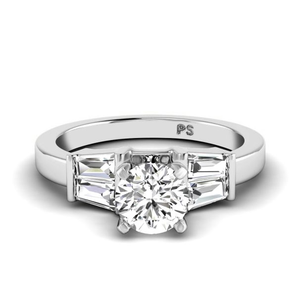 0.90-3.40 CT Taper & Round Cut Lab Grown Diamonds - Engagement Ring Online Sale