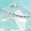 Enchanting 1.00 CT Round Cut Blue Sapphire and Diamond Color Stones Bracelet in 14KT White Gold Fashion