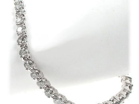 Chic 2.00 CT Round Cut Diamond Tennis Bracelet in 14KT White Gold Online now