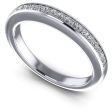 Affordable 0.45 CT Princess cut Diamond Wedding Band in Platinum Online Hot Sale